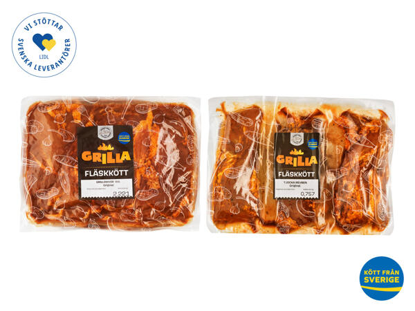 Färska grillrevben original delade