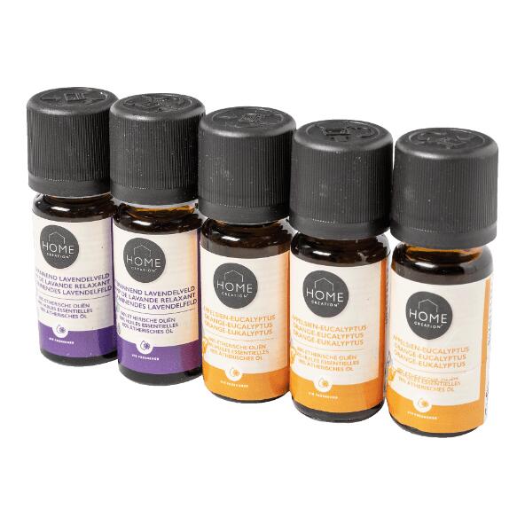 HOME CREATION(R) 				Huiles essentielles, 5 pcs