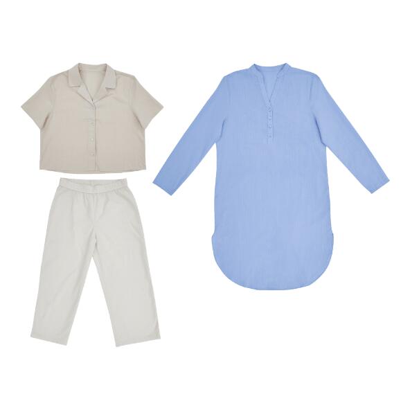 UP2Fashion(R) 				Seersucker-Pyjama oder -Nachthemd