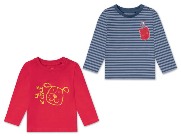 Baby Langarmshirt, 2 Stück