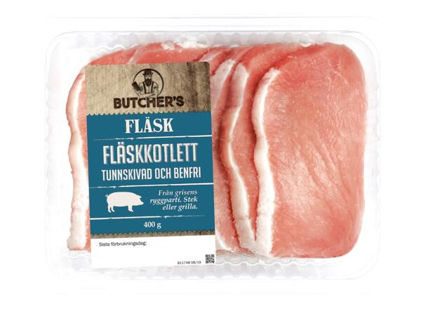 Färsk fläskkotlett, benfri
