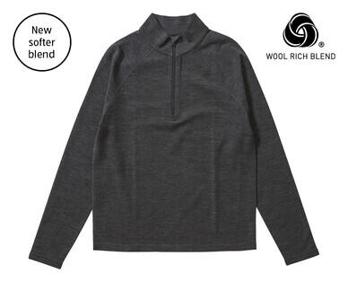 Merino Blend Quarter Zip Top