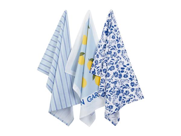 Livarno Home Tea Towels - 3 Pack