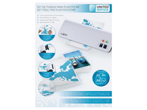 Laminating Pouches A4, 40 pieces or A5, 40 pieces + 10x15cm, 80 pieces