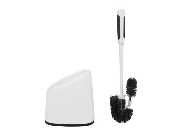 Livarno Home White Toilet Brush Set