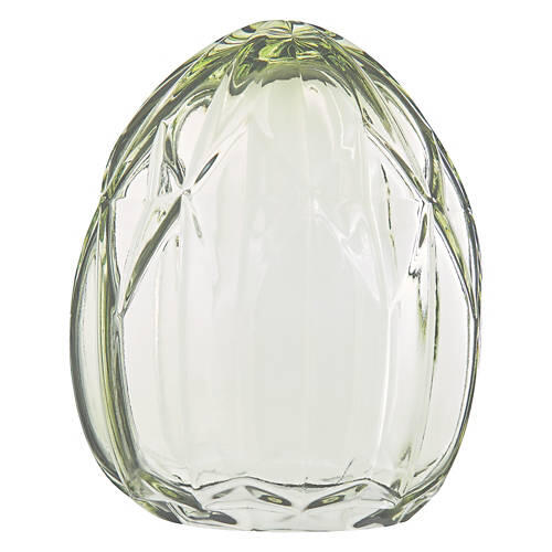 Spring Décor Colored Glass Egg - Green Diamond Egg