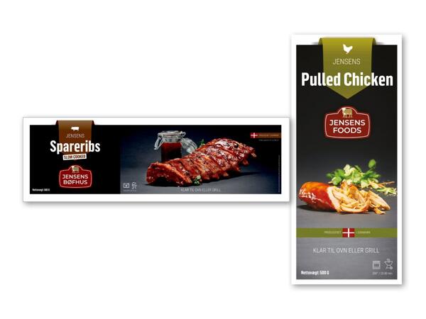 Pulled chicken eller spareribs