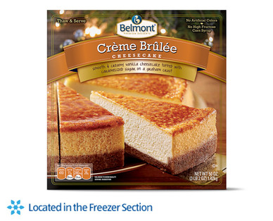 Belmont 9" Crème Brûlée or New York Style Cheesecake