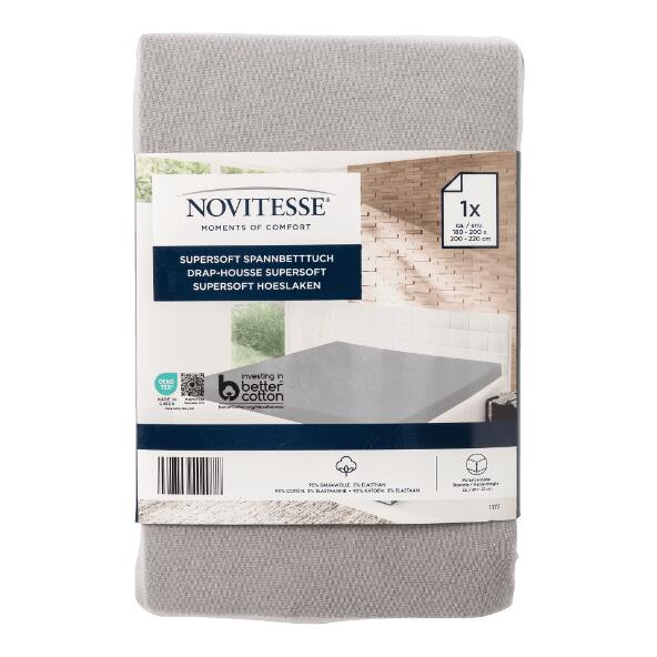 NOVITESSE(R) 				Ultraweiches Spannbetttuch, 2 Pers.