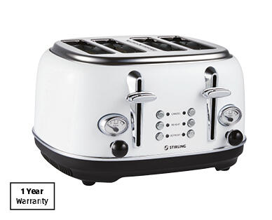 4 Slice Premium Toaster – White