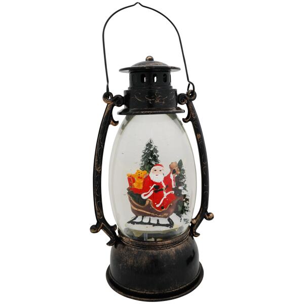 Lanterne avec scène de Noël