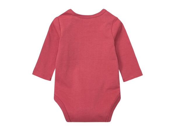 Lupilu Baby Long-Sleeve Bodysuits - 3 Pack Red