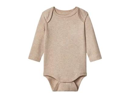 LUPILU Beige & White Baby Long-Sleeve Bodysuits - 3 Pack