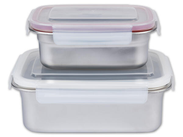 Edelstahl-Frischhaltedosen-Set, 2-teilig