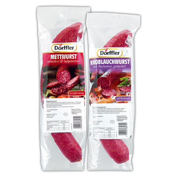Mettwurst / Knoblauchwurst
