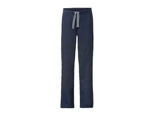Livergy Men's Linen-Blend Trousers Straight Fit