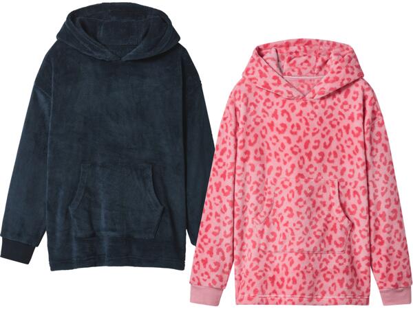 Oversize plyschhoodie
