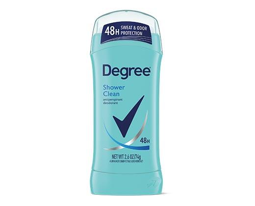 Degree Cool Rush or Shower Clean Antiperspirant