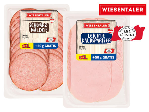 Schwarzwälder oder leichte Kalbspariser 150 g + 50 g gratis