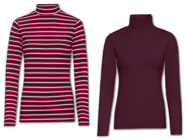 Damen Langarmshirt, 2 Stück