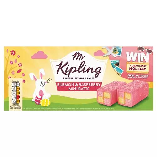 Lemon & Raspberry Mini Battenberg