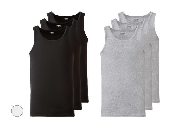 Débardeurs pour homme en tissu côtelé, lot de 3