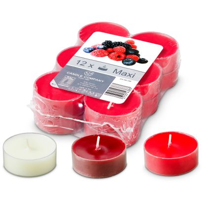 Grandes bougies chauffe-plat parfumées, 12 pcs
