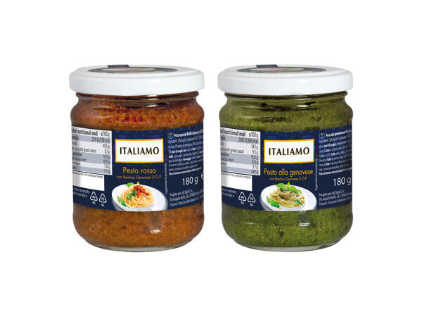 Genoese style Pesto or Red Pesto with Genoese basil PDO