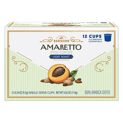 Amaretto Flavored Light Roast Coffee Cups, 12 count