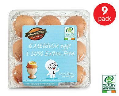 6 Medium Eggs + 50% Extra Free