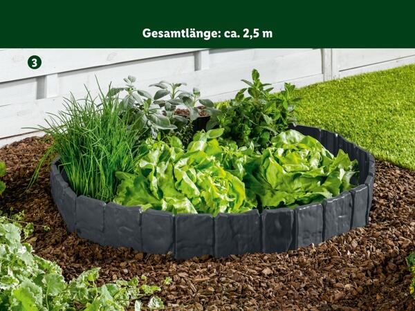 Steckzaun/​Trittsteine, 4 Stück oder Beeteinfassung, 10 Stück
