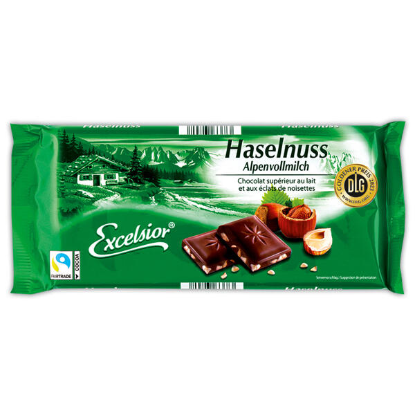 Haselnuss Alpenvollmilch Schokolade