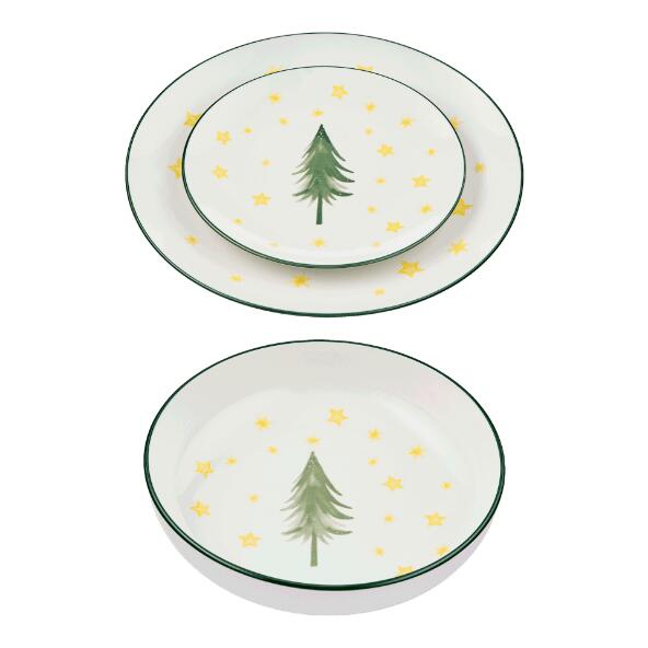 CROFTON(R) 				Service de Noël en porcelaine, 12 pcs