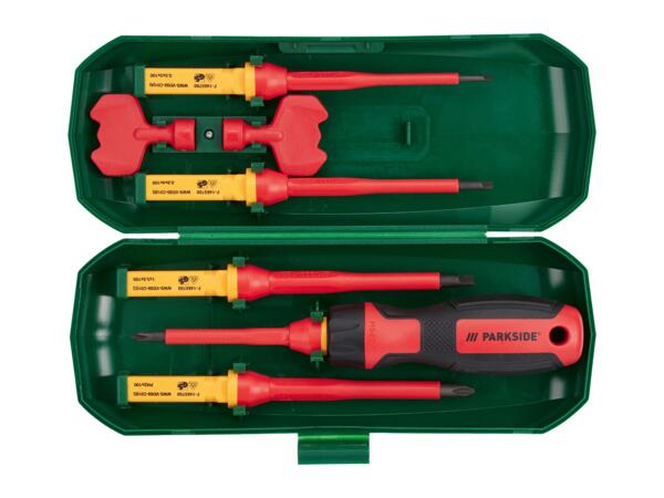Parkside Screwdriver and Interchangeable Blade Set 1000V - 8 Piece Set