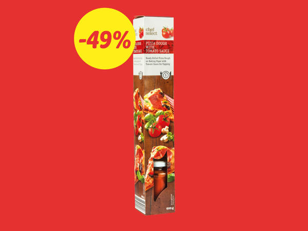 Pizzadeg med pizzasås