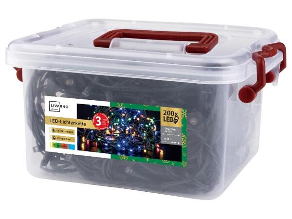 Světelný LED řetěz, 200 LED