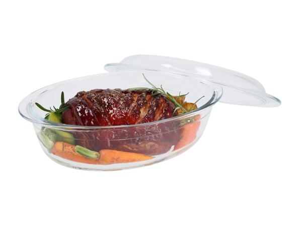 Silvercrest Glass Oval Casserole Dish With Lid