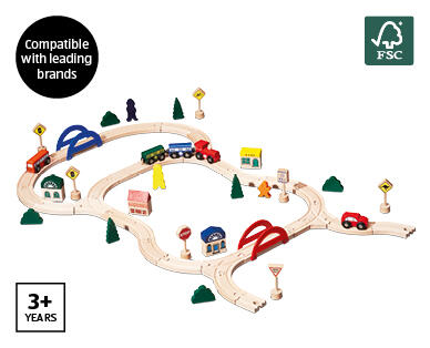 70 Piece Wooden Train Set