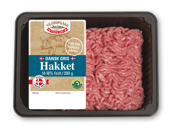 Dansk hakket gris eller hakket gris og kalv