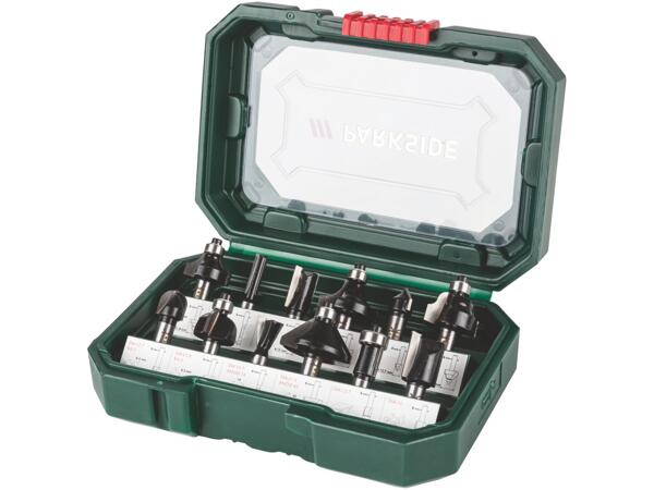 Router bit set, 12 pieces