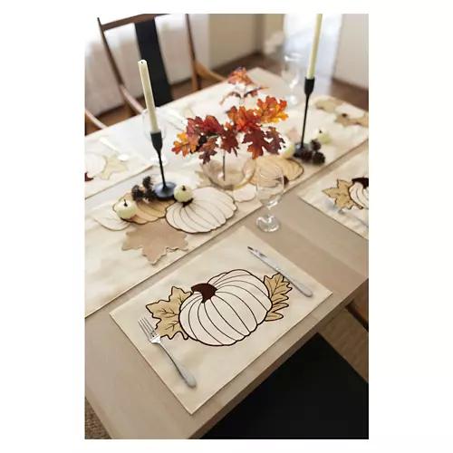 4 Pack Placemats - Neutral Pumpkin