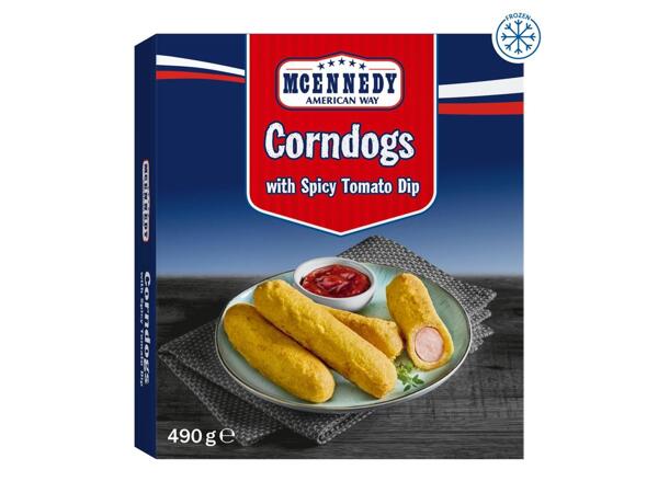 Corndogs with Spicy Tomato Dip