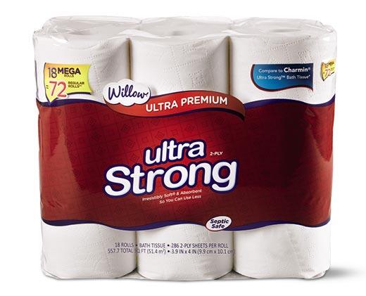 Willow 
 18 Mega Roll Ultra Strong Bath Tissue