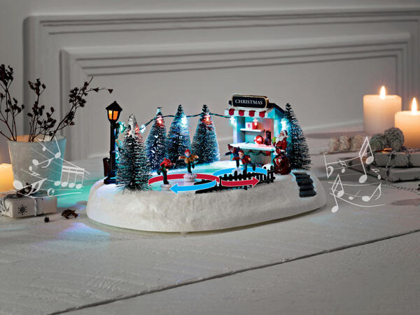 Animated Christmas Scene with LEDs