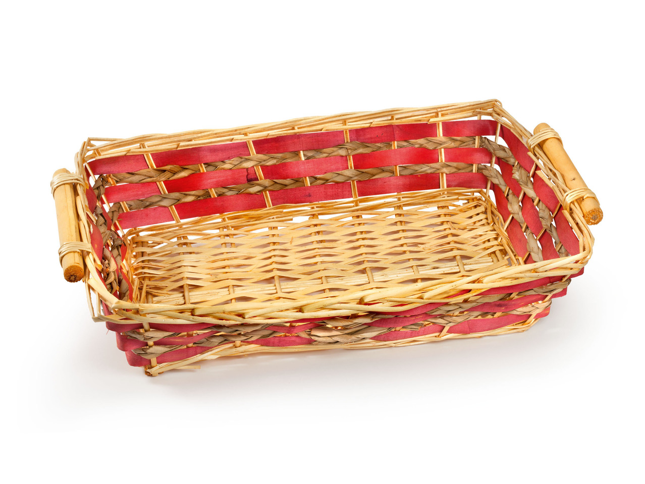 Wicker Baskets with Handles, Oval or Rectangular