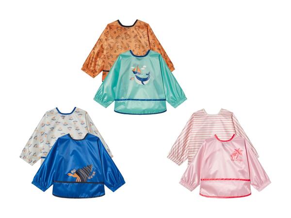 Bavette pour bébé avec manches, set de 2