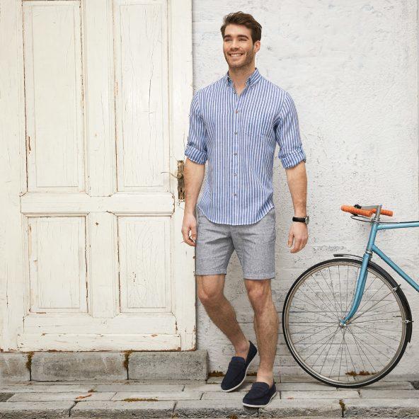Chemise en lin pour hommes