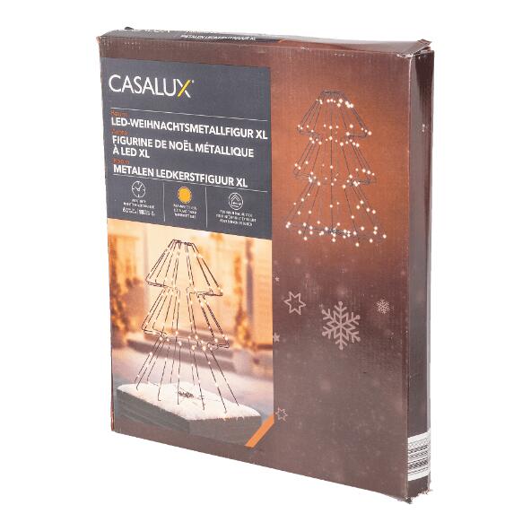 CASALUX(R) 				Personnage de Noël XL en métal avec LED