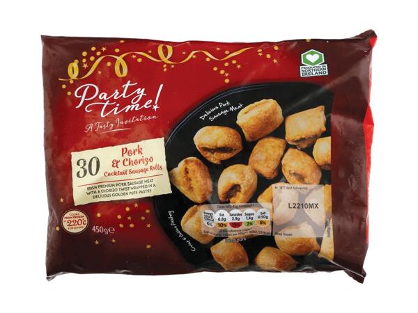 Pork & Chorizo Cocktail Sausage Rolls