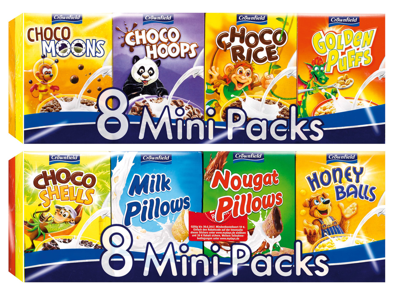 CROWNFIELD Frühstückscerealien Minis